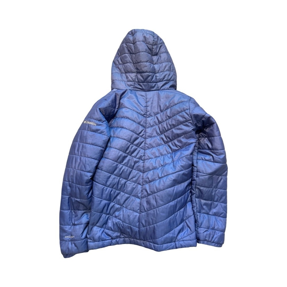 Columbia Boys Blue Omni-Heat Hooded Puffer Jacket Quilted Coat Size L 14/16 - Picture 12 of 12